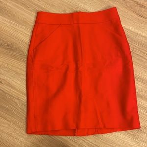 Orange pencil skirt from J Crew